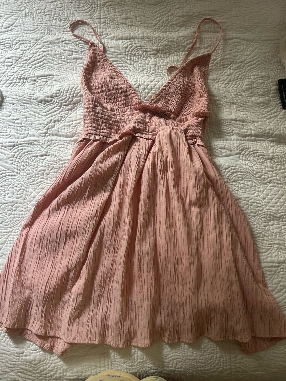Le Lis- pink crinkle sundress- adjustable straps
